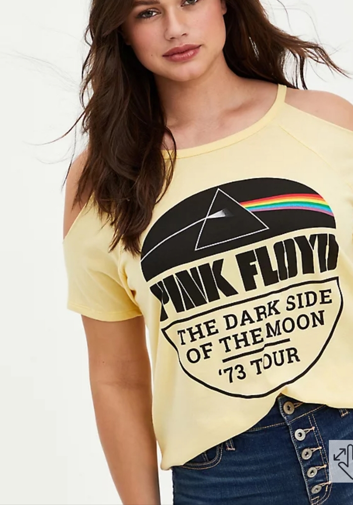 CLASSIC FIT COLD-SHOULDER TEE - PINK FLOYD YELLOW